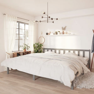 Galleria Design 810104 Galleria Design Bed Frame without Mattress Grey Solid Wood 200x200 cm