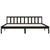 Galleria Design 810106 Galleria Design Bed Frame without Mattress Black Solid Wood 200x200 cm