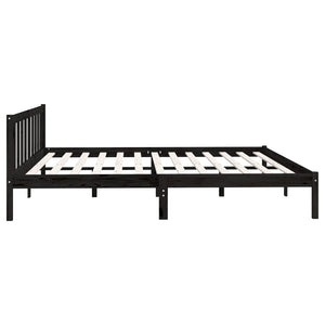 Galleria Design 810106 Galleria Design Bed Frame without Mattress Black Solid Wood 200x200 cm