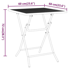 Galleria Design Garden Table 60x60x72 cm Expanded Metal Mesh Anthracite