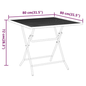 Galleria Design Garden Table 80x80x72 cm Expanded Metal Mesh Anthracite