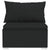 Galleria Design 3-Seater Sofa with Cushions Black Poly Rattan