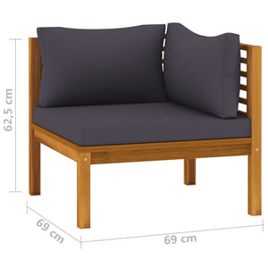 Galleria Design 4 Piece Garden Lounge Set with Cushion Solid Acacia Wood