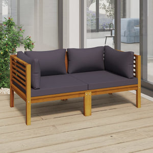 Galleria Design 2-Seater Garden Sofa with Cushion Solid Acacia Wood