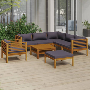 Galleria Design 8 Piece Garden Lounge Set with Cushion Solid Acacia Wood