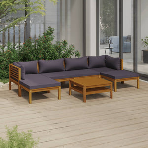 Galleria Design 7 Piece Garden Lounge Set with Cushion Solid Acacia Wood