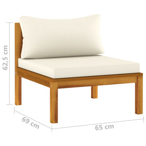 Galleria Design 4 Piece Garden Lounge Set with Cream Cushion Solid Acacia Wood