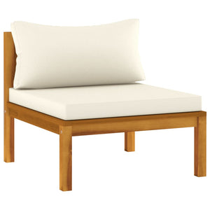 Galleria Design 4 Piece Garden Lounge Set with Cream Cushion Solid Acacia Wood