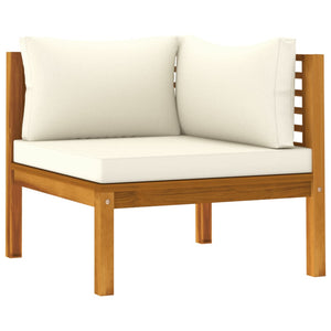 Galleria Design 4 Piece Garden Lounge Set with Cream Cushion Solid Acacia Wood