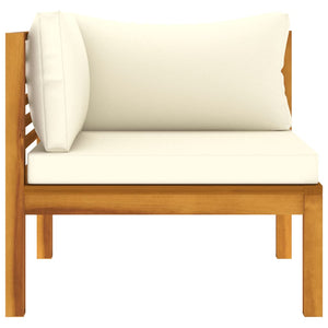 Galleria Design 2-Seater Garden Sofa with Cream Cushion Solid Acacia Wood