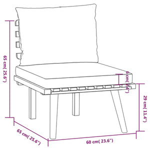 Galleria Design 6 Piece Garden Lounge Set with Cushions Solid Acacia Wood