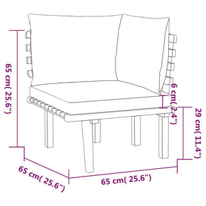 Galleria Design 6 Piece Garden Lounge Set with Cushions Solid Acacia Wood