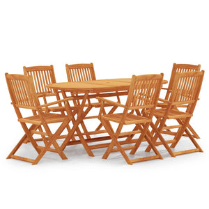 Galleria Design 7 Piece Folding Outdoor Dining Set Solid Eucalyptus Wood