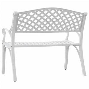 Galleria Design Garden Bench 102 cm Cast Aluminium White