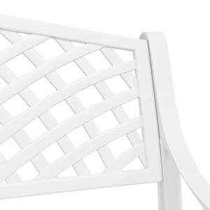 Galleria Design Garden Bench 102 cm Cast Aluminium White