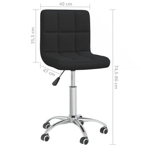 Galleria Design Swivel Dining Chair Black Fabric