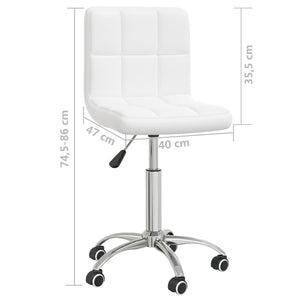 Galleria Design Swivel Dining Chair White Faux Leather