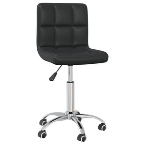 Galleria Design Swivel Dining Chair Black Faux Leather