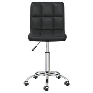 Galleria Design Swivel Dining Chair Black Faux Leather