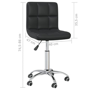 Galleria Design Swivel Dining Chair Black Faux Leather