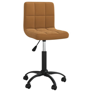 Galleria Design Swivel Dining Chair Brown Velvet