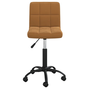 Galleria Design Swivel Dining Chair Brown Velvet