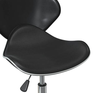 Galleria Design Swivel Dining Chairs 4 pcs Black Faux Leather