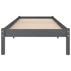 Galleria Design 810004 Galleria Design Bed Frame without Mattress Grey Solid Wood 90x200 cm