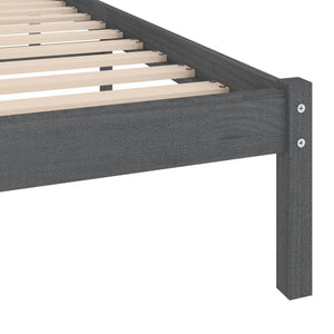 Galleria Design 810004 Galleria Design Bed Frame without Mattress Grey Solid Wood 90x200 cm