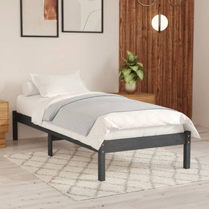 Galleria Design 810004 Galleria Design Bed Frame without Mattress Grey Solid Wood 90x200 cm