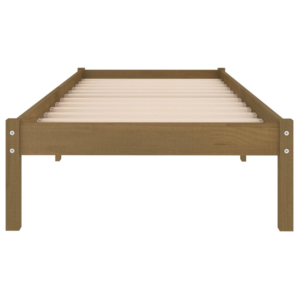 Galleria Design 810005 Galleria Design Bed Frame without Mattress Honey Brown Solid Wood 90x200 cm