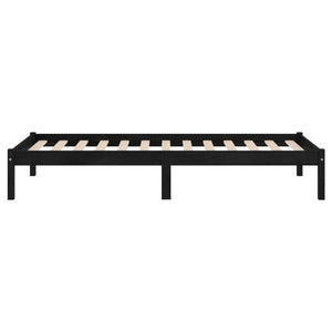 Galleria Design 810006 Galleria Design Bed Frame without Mattress Black Solid Wood 90x200 cm