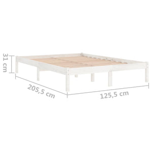 Galleria Design 810013 Galleria Design Bed Frame without Mattress White Solid Wood 120x200 cm