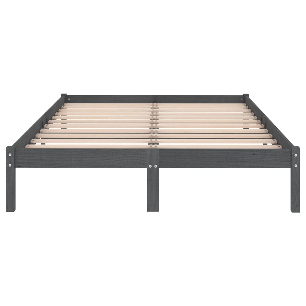 Galleria Design 810014 Galleria Design Bed Frame without Mattress Grey Solid Wood 120x200 cm