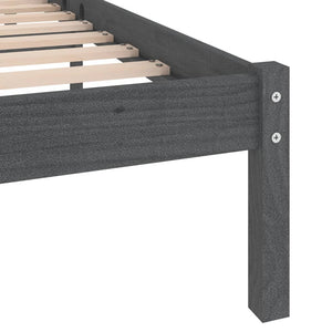 Galleria Design 810014 Galleria Design Bed Frame without Mattress Grey Solid Wood 120x200 cm