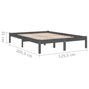 Galleria Design 810014 Galleria Design Bed Frame without Mattress Grey Solid Wood 120x200 cm