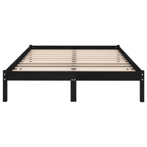 Galleria Design 810016 Galleria Design Bed Frame without Mattress Black Solid Wood 120x200 cm