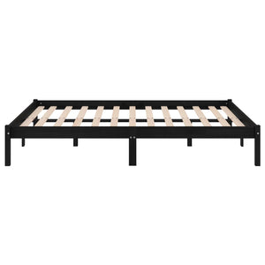 Galleria Design 810016 Galleria Design Bed Frame without Mattress Black Solid Wood 120x200 cm