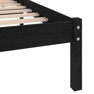 Galleria Design 810016 Galleria Design Bed Frame without Mattress Black Solid Wood 120x200 cm