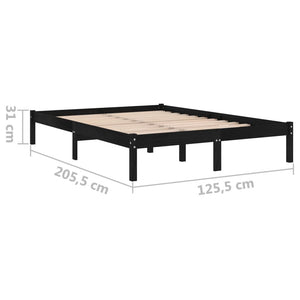 Galleria Design 810016 Galleria Design Bed Frame without Mattress Black Solid Wood 120x200 cm