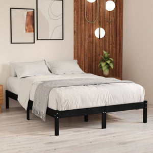 Galleria Design 810016 Galleria Design Bed Frame without Mattress Black Solid Wood 120x200 cm