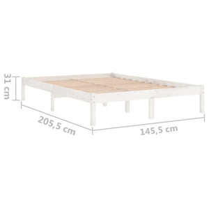 Galleria Design 810018 Galleria Design Bed Frame without Mattress White Solid Wood 140x200 cm