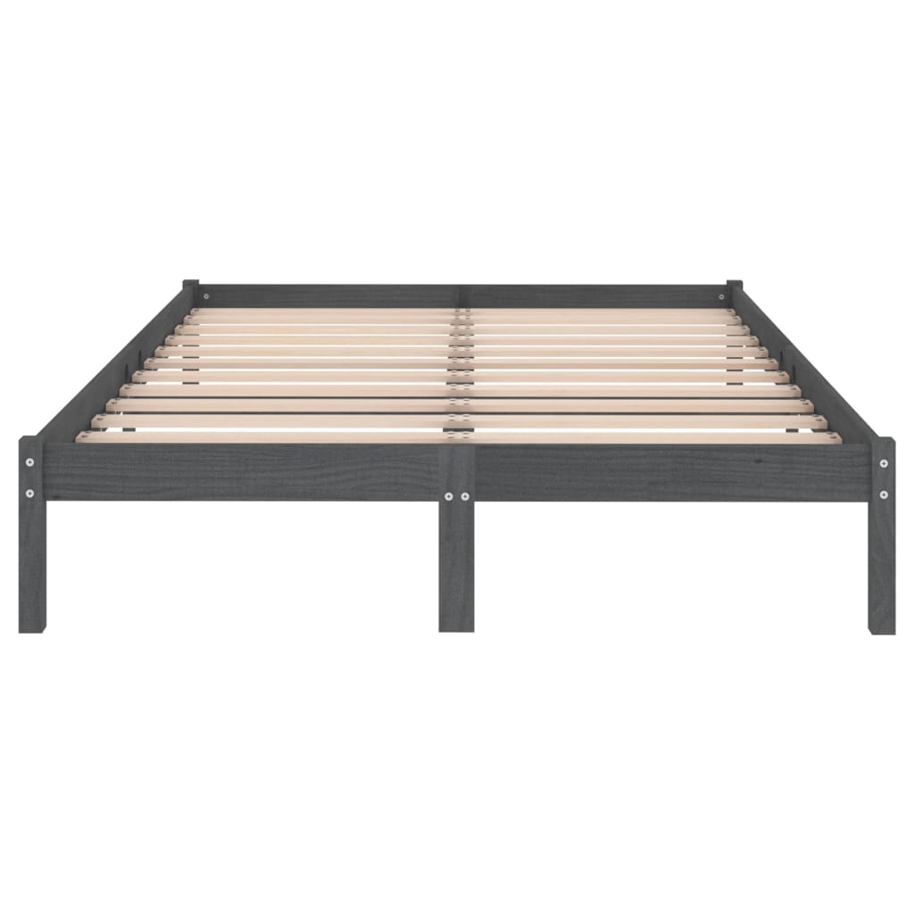 Galleria Design 810019 Galleria Design Bed Frame without Mattress Grey Solid Wood 140x200 cm