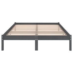 Galleria Design 810019 Galleria Design Bed Frame without Mattress Grey Solid Wood 140x200 cm