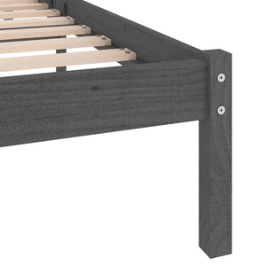 Galleria Design 810019 Galleria Design Bed Frame without Mattress Grey Solid Wood 140x200 cm