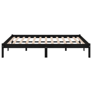 Galleria Design 810021 Galleria Design Bed Frame without Mattress Black Solid Wood 140x200 cm