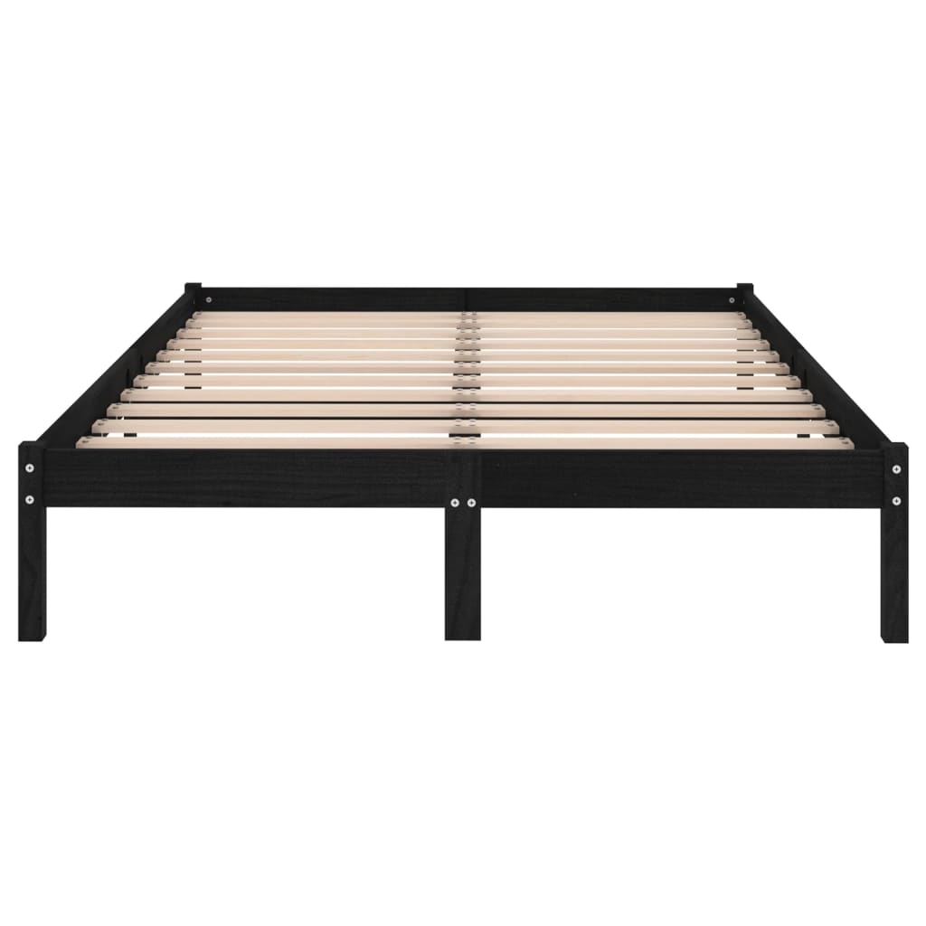 Galleria Design Bed Frame without Mattress Black Solid Wood Super King Size