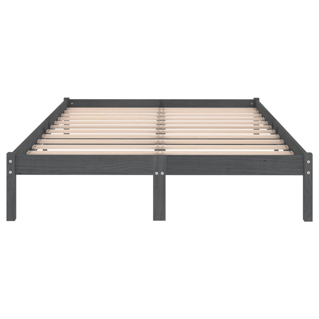 Galleria Design 810039 Galleria Design Bed Frame without Mattress Grey Solid Wood 200x200 cm