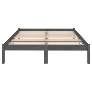 Galleria Design 810039 Galleria Design Bed Frame without Mattress Grey Solid Wood 200x200 cm