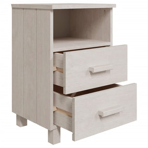 Galleria Design Bedside Cabinet HAMAR White 40x35x62 cm Solid Wood Pine